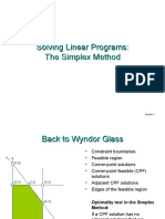 Solving Linear Programs: The Simplex Method
