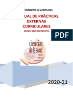 Manual de Practicas Externas Curriculare Fisioterapia. 2020.21