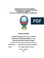 Tesis de Grado La Adecuacion de La Ley 3131 PDF
