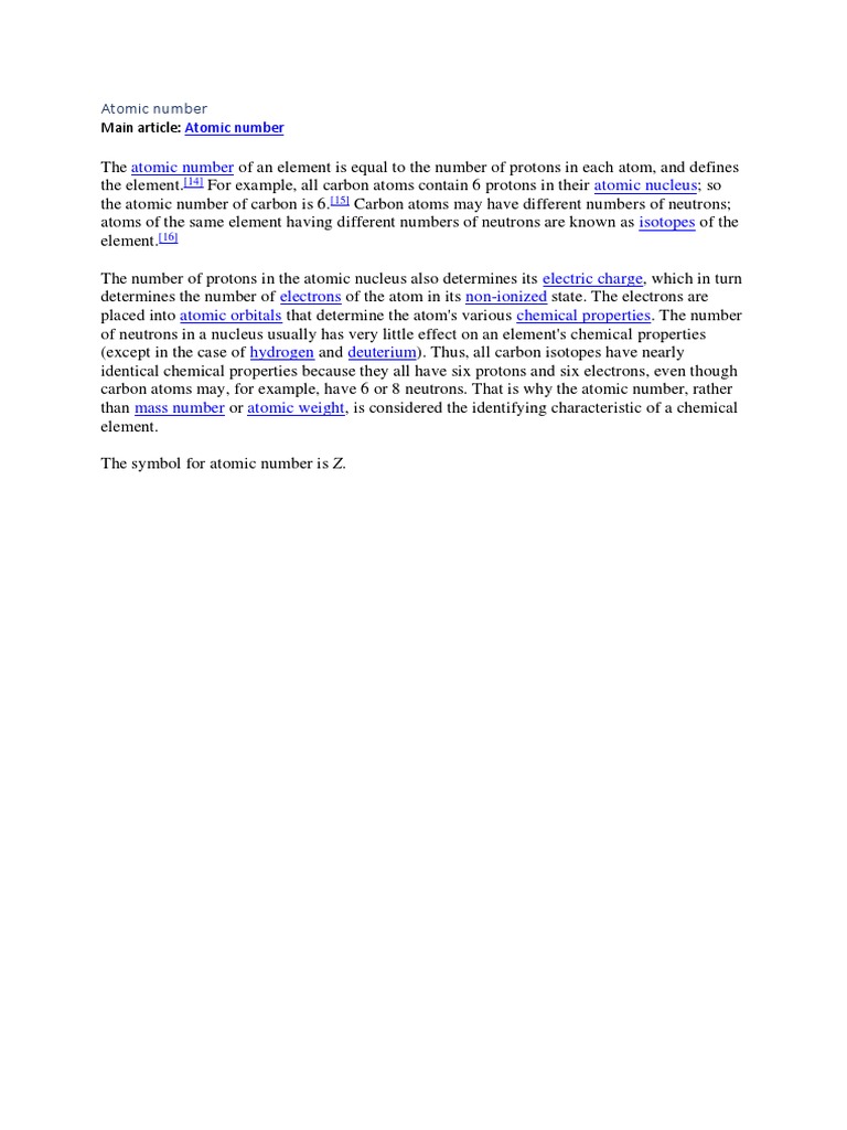 Understanding Atomic Number and Elements | PDF