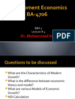 Development Economics BA-4706: Dr. Muhammad Aqil