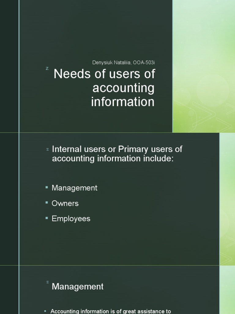 Users of Accounting Information PDF Financial Statement Accounting