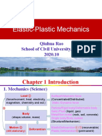 Elastic-Plastic Mechanics: Qiuhua Rao School of Civil University, CSU 2020.10