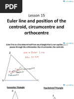 Relationship Between Orthocentre, Centroid and Circumcentre