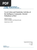 Covert Action and Clandestine Activities of The Intelligence Community: Selected Definitions in Brief