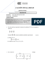 Evaluación Final 2020-20: Asignatura