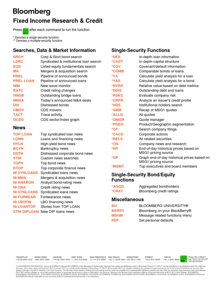 Fixed Income Shortcuts | PDF | Syndicated Loan | Bonds (Finance)