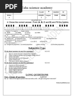 Taha Science Academy: Subjective Type