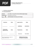 Product Specification: Customer Date Approved by Date