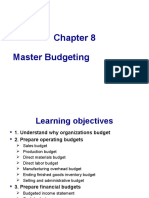 Chapter 8 Master Budgeting