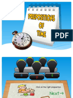Prepositions of Time AT IN ON