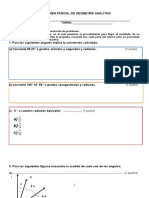 Examen de Geometría Analítica