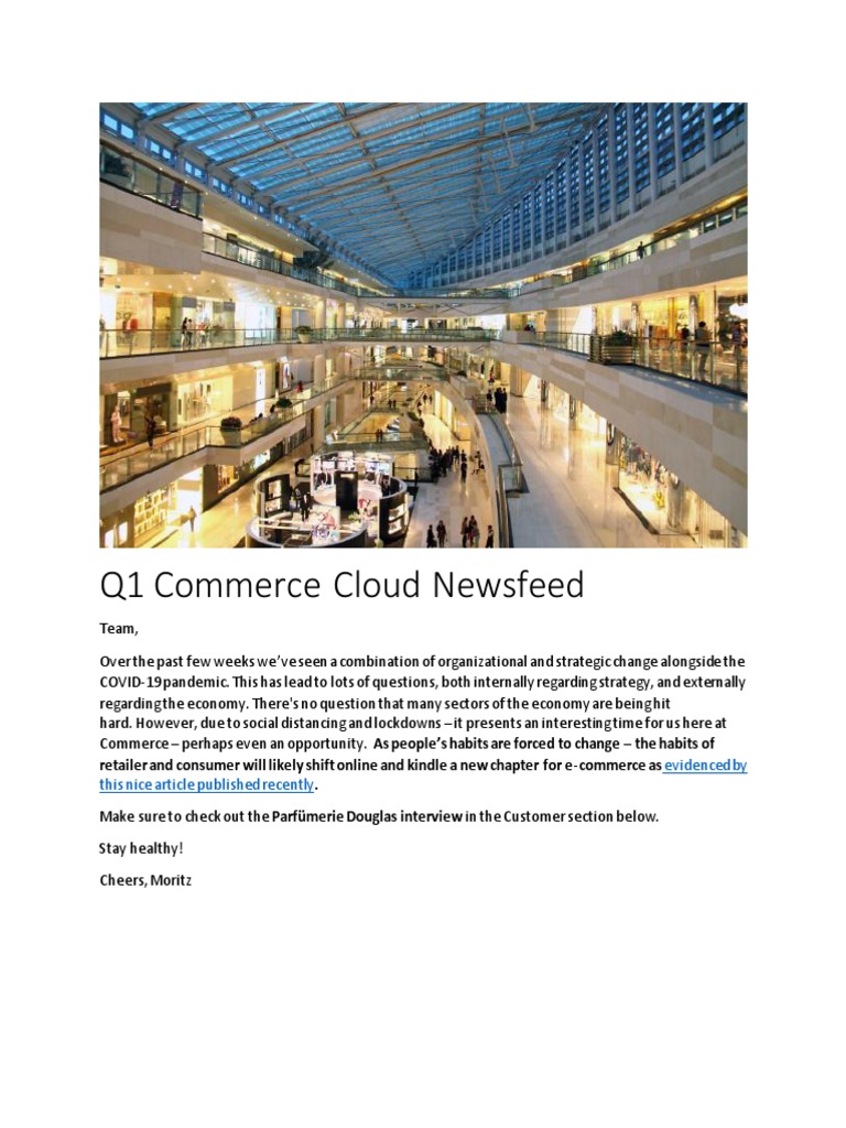 Q1 2020 Commerce Cloud Strategy Update | PDF | Cloud Computing | Sap Se