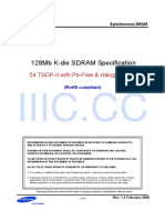 Iiic - CC: 128Mb K-Die SDRAM Specification
