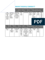 My Tomorrow Schedule (Monday)