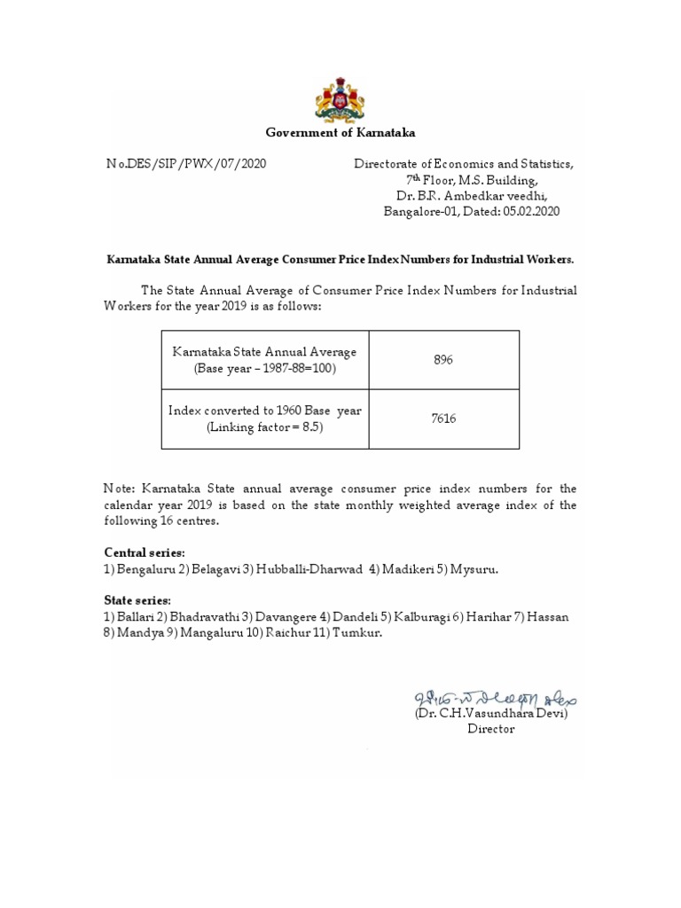 The Karnataka Minimum Wages Notification 1st April 2020 PDF PDF