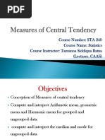 Central Tendency - Fall 20