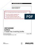 Data Sheet: HEF40098B Buffers