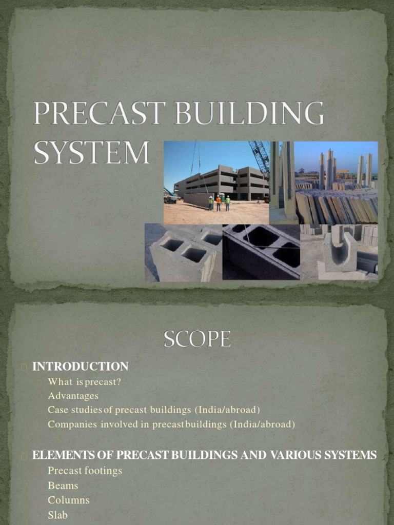 Pre Cast Building System | PDF | Precast Concrete | Prestressed Concrete
