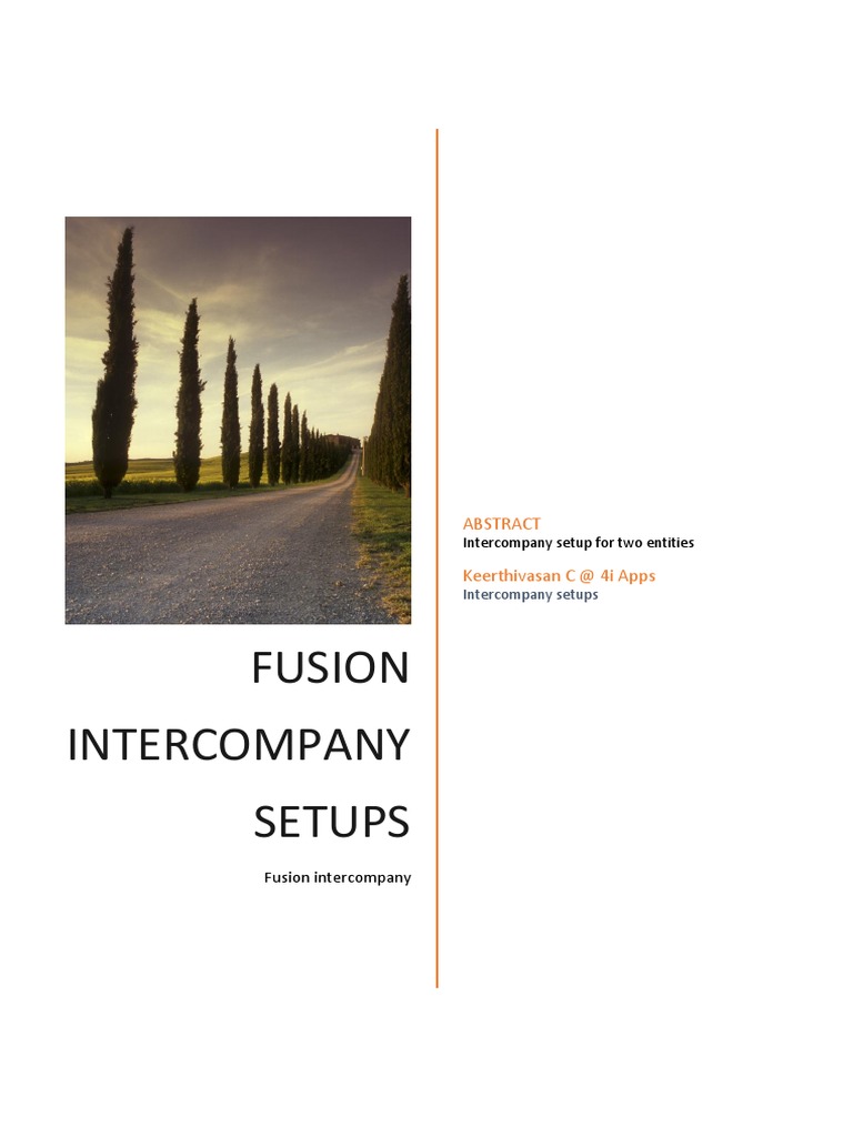 Oracle Fusion Intercompany Setup Guide | PDF | Accounts Payable ...