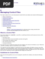 Managing Control Files