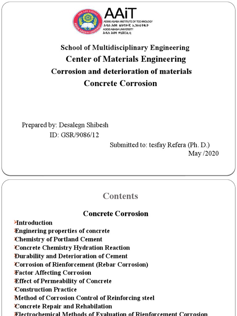 Concrete Corrosion: Causes and Solutions | PDF | Corrosion | Reinforced ...