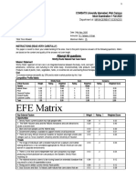 EFE Matrix: Attempt All Questions