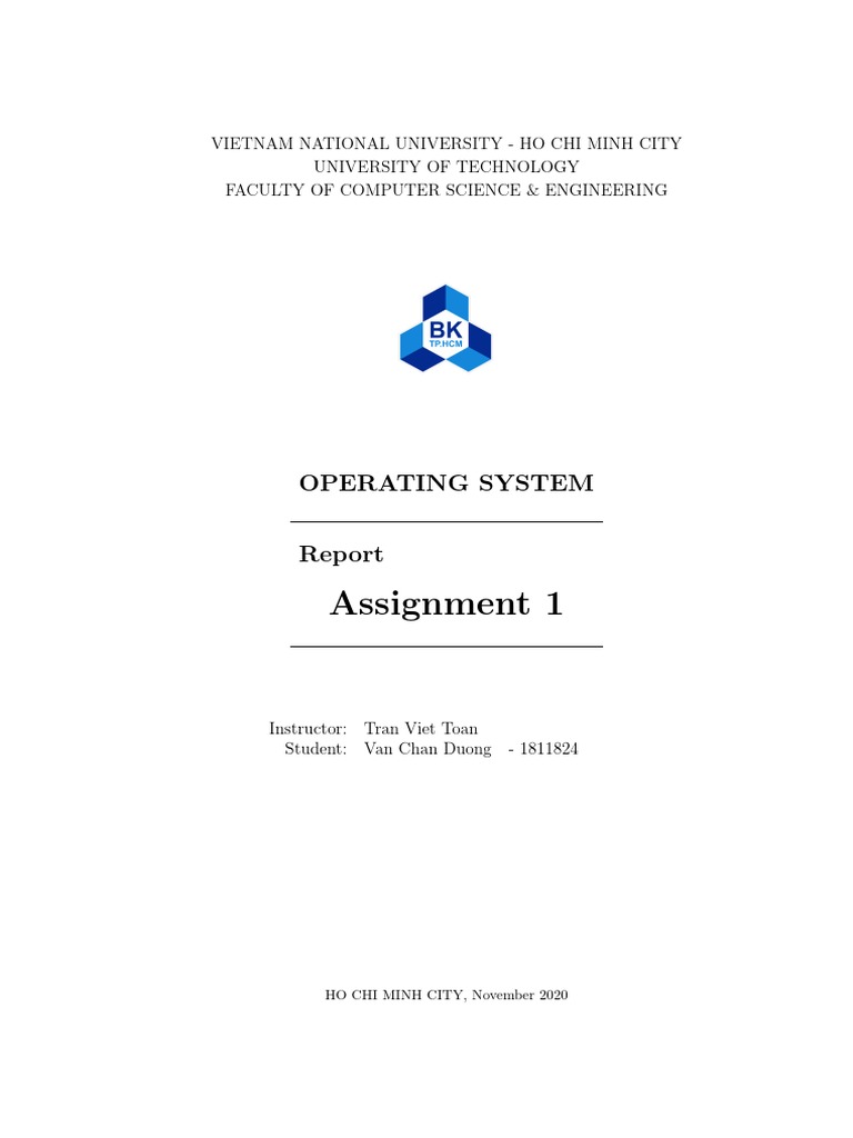 Assignment 1 OS | PDF | Operating System | Virtual Machine