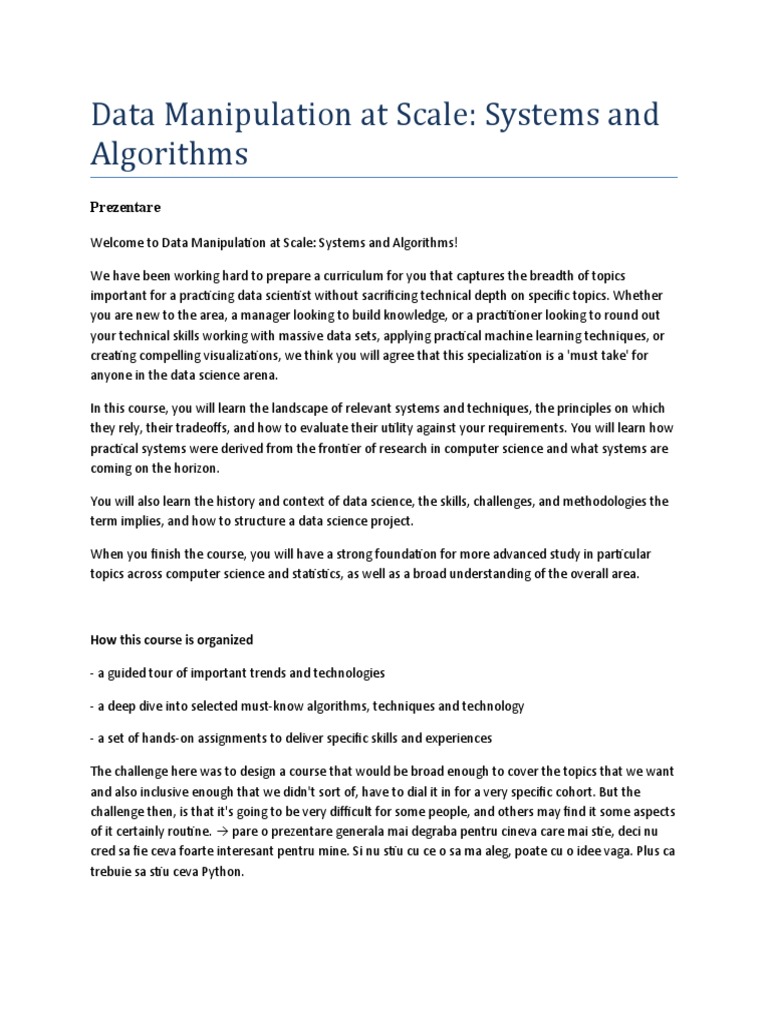 Data Manipulation at Scale | PDF | Big Data | Data Science