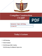 Compiler Construction CS-4207: Instructor Name: Atif Ishaq