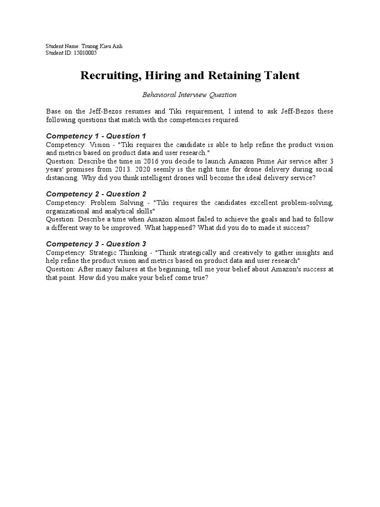 Talent Interview Strategy Guide | PDF