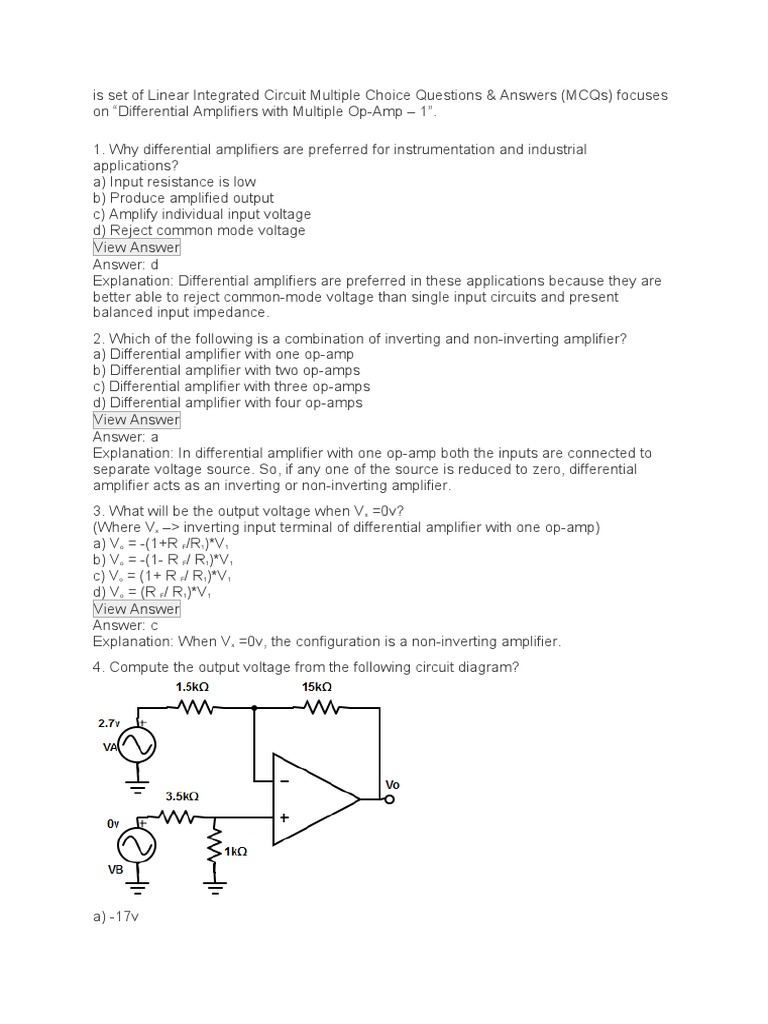 Unit 2 Differential Amplifier PDF