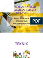 Teknik Dan Kaedah Pengajaran Bahasa Melayu