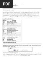 AVR Assembler Directives