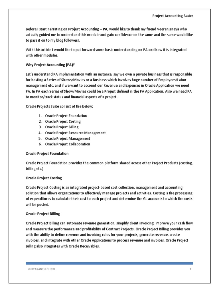 Project Accounting Essentials Explained | PDF | Accounts Payable | Expense