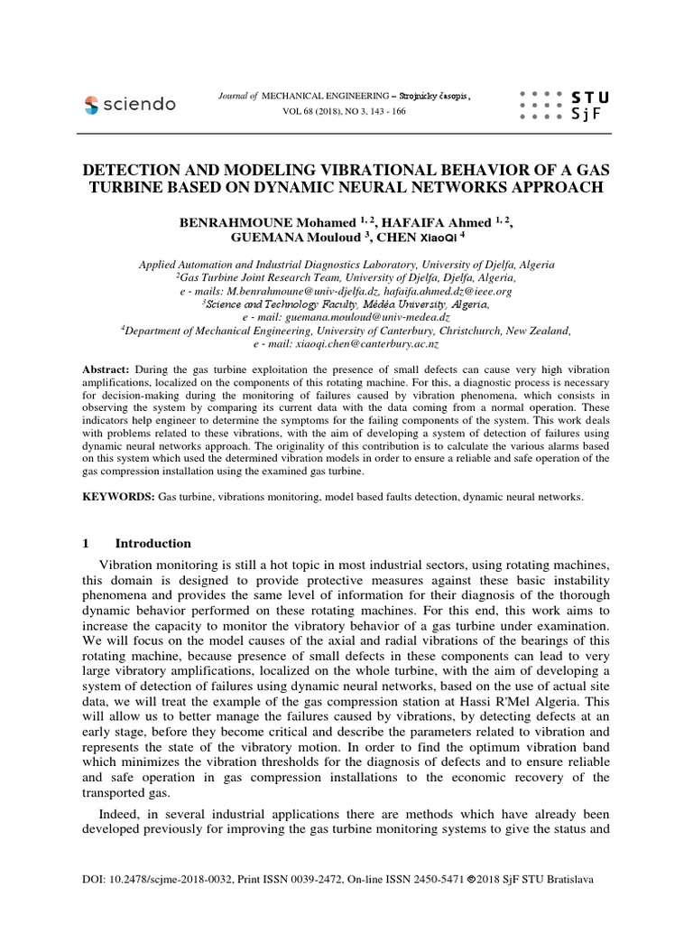 Gas Turbine Vibration Detection Model | PDF | Gas Turbine | Rotation ...