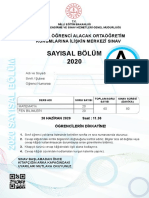 2020 Sayisal Bolum A