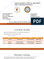 Machine Learning Based Clinical Decision Support and Diagnostics