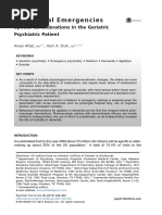 2017 - Behavioral Emergencies - Geriatric Psychiatric Patient