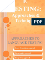 Language Testing - Approaches and Techniques