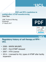 Managing GMP, HSE and HTA Regulations in Multiproduct ATMP Manufacturing