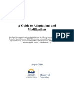 Adaptations and Modifications