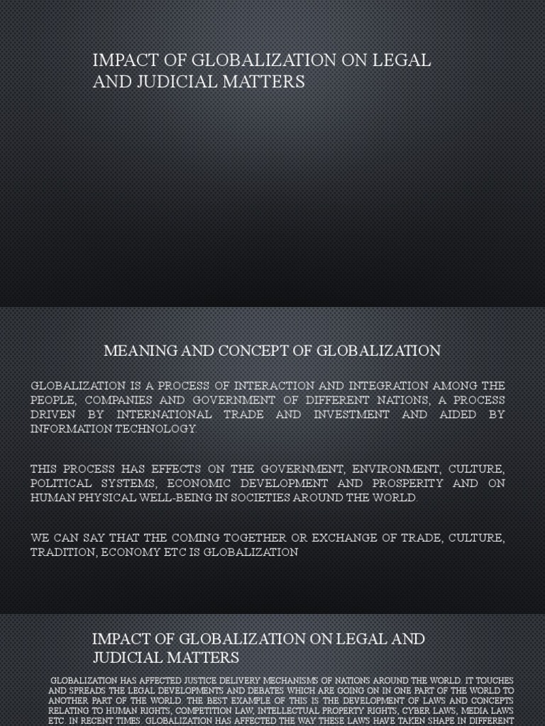 Globalization's Impact on Legal Systems | PDF | Globalization | Treaty