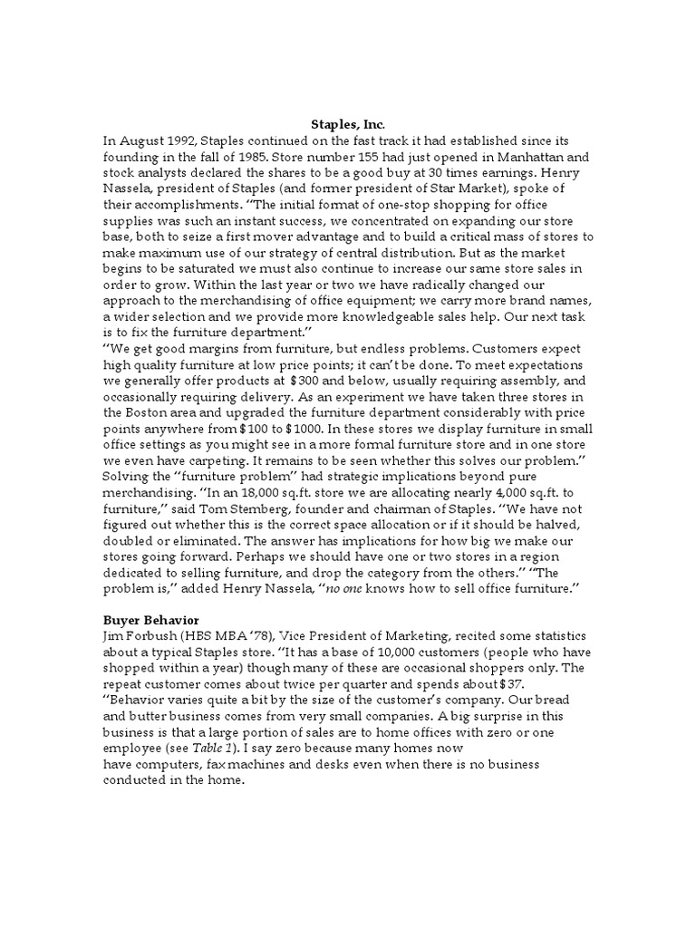 Staples Inc PDF Retail Merchandising