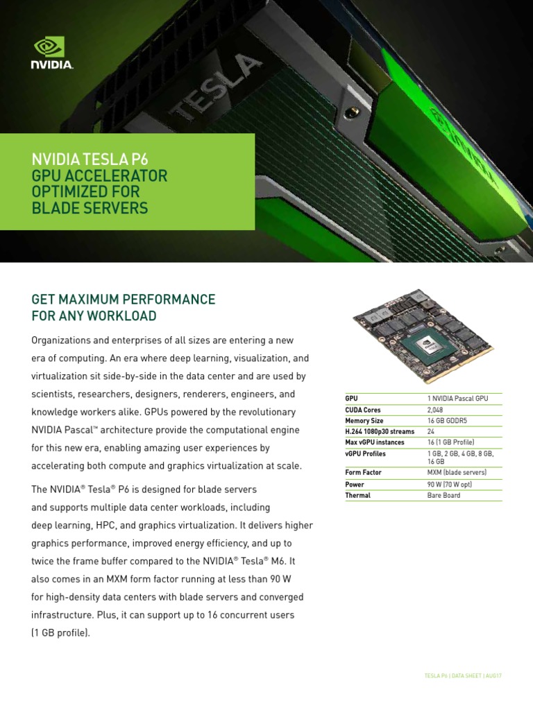 Nvidia p6 Datasheet PDF | PDF | Graphics Processing Unit | Computer ...
