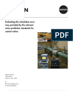 Evaluating noise prediction standards for control valves