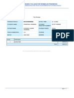 M.O.P Vaishnav College For Women (Autonomous) : Fee Receipt