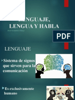 LENGUJE, LENGUA Y HABLA