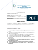 Manual de funciones Auxiliar Farmacia Droguería Super Drogas