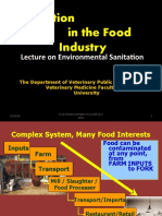 Sanitation in The Food Industry: Lecture On Environmental Sanitation